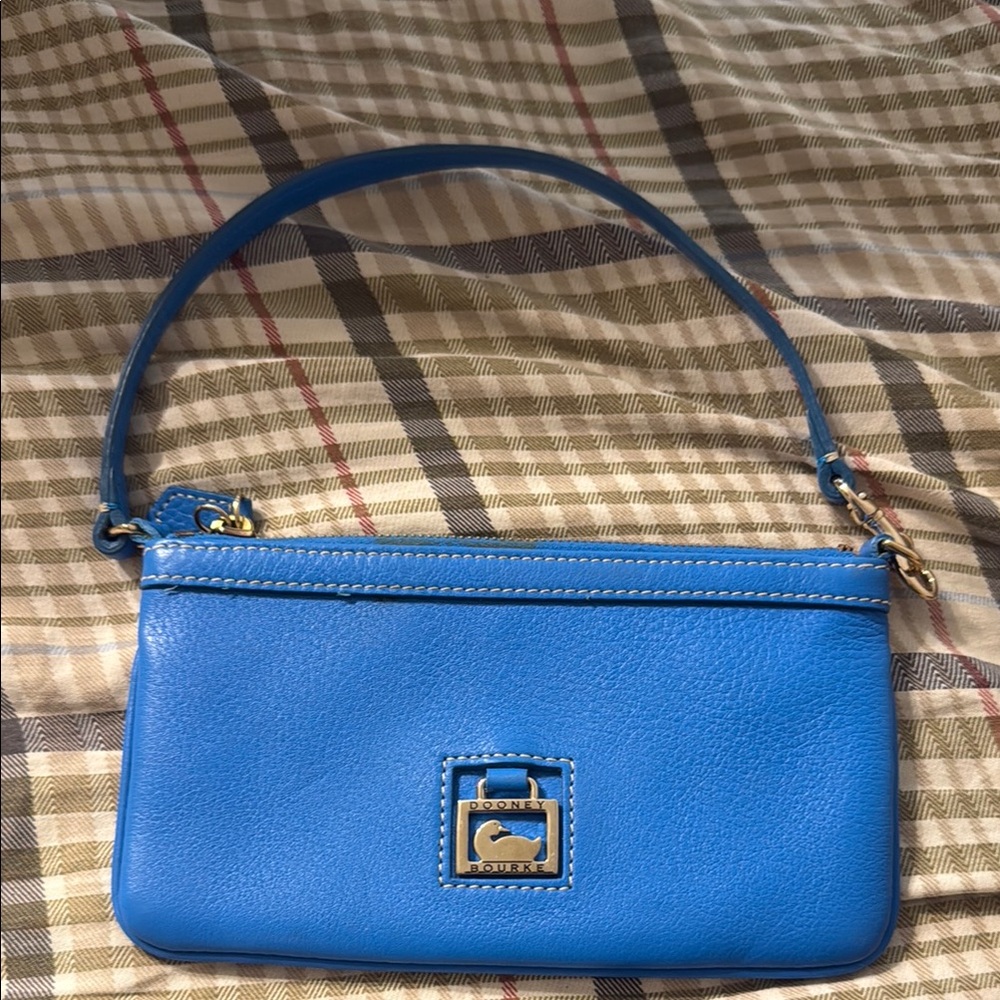 Dooney & Bourke Blue Leather Wristlet